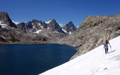 Cecile Lake with Ritter and Banner ahead