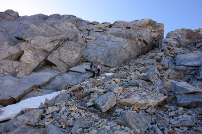 The pass between Nydiver lakes and Garnet Lake was a bit 'scrabbly'