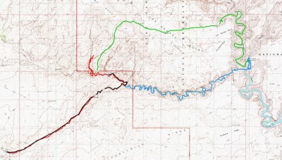 2nd HIKE map Hurricane Wash- Bobsway-Escalante-Coyote