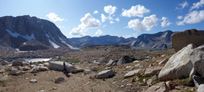 Down in Puppet Lakes basin looking north west