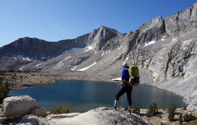 Above Merriam Lake on easy cross country hiking through cool scenery