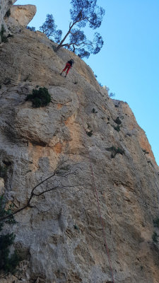 2020 Cabezon d'Or- abseiling from 'Via Gene' climb