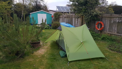 April- 'Wild' camping in the garden