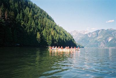 Group kayak shot