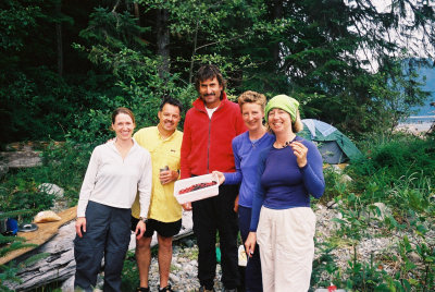 Merlin the guide with other team members