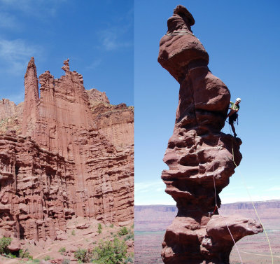 Utah, Fisher Towers. Climbing 'Ancient Art'