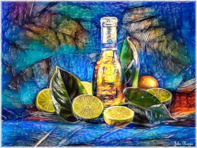 Bottle and Limes