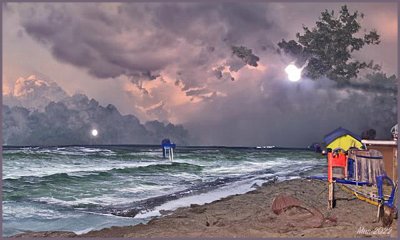 A Stormy Night at the Beach