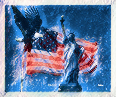God bless America, land that I love...