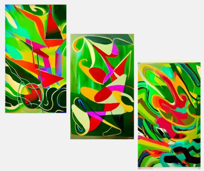 Triptych Abstract 