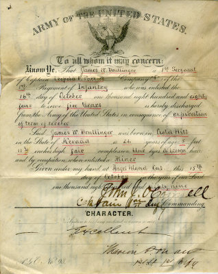 1889 discharge