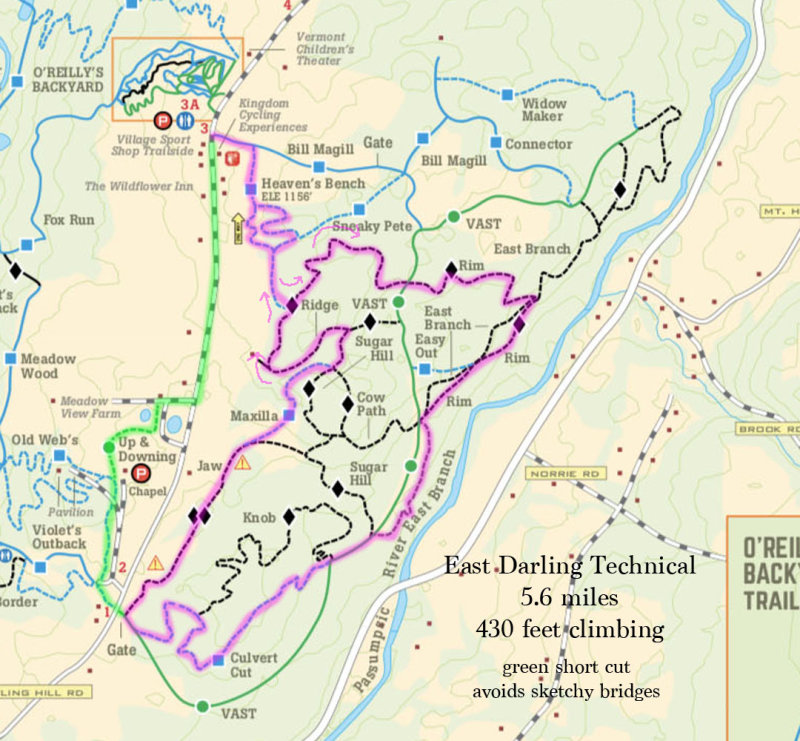 5.6 mile East Darling Technical from Bike Shop