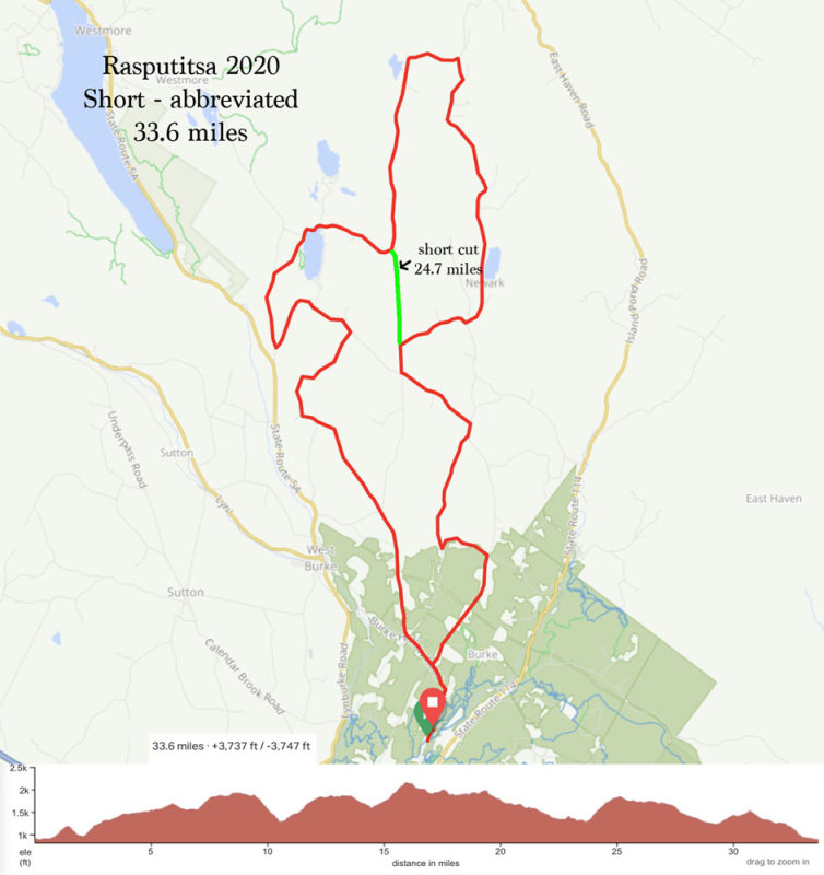 33.6 or 24.7 mile Rasputitsa 2020 Short - abbreviated from Inn
