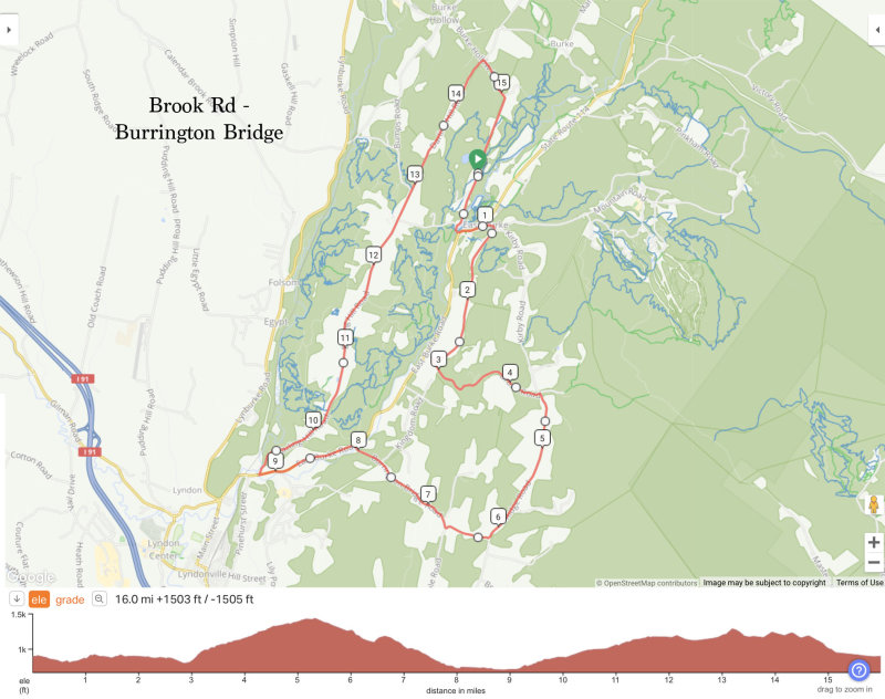 16 mile Brook - Burrington from Inn