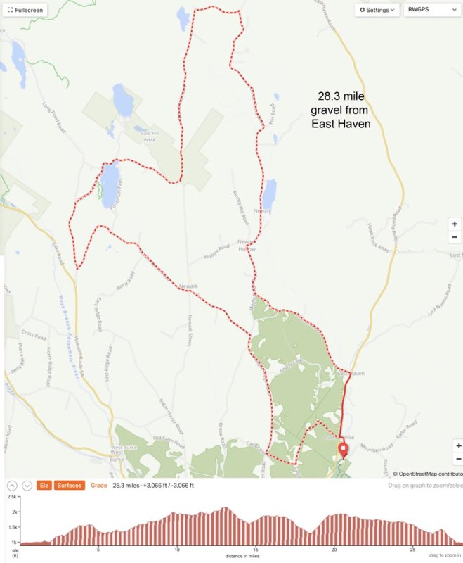 23 mile gravel from East Haven