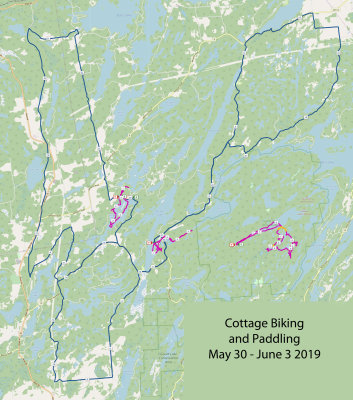 Cottage Maps of My Rides & Paddles