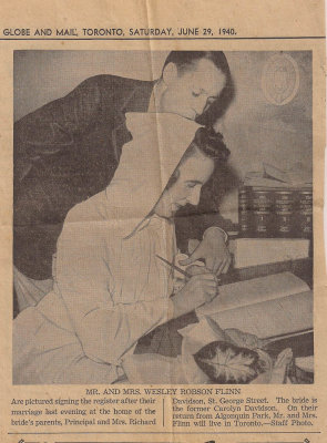 1940-06-29 Wes Flinn wedding in paper MLR2020.jpg