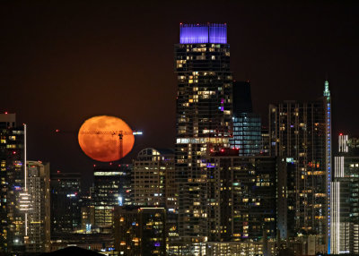 Wolf Moon over Austin