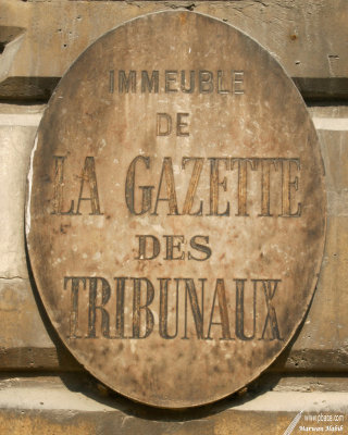 Paris - Gazette des Tribunaux