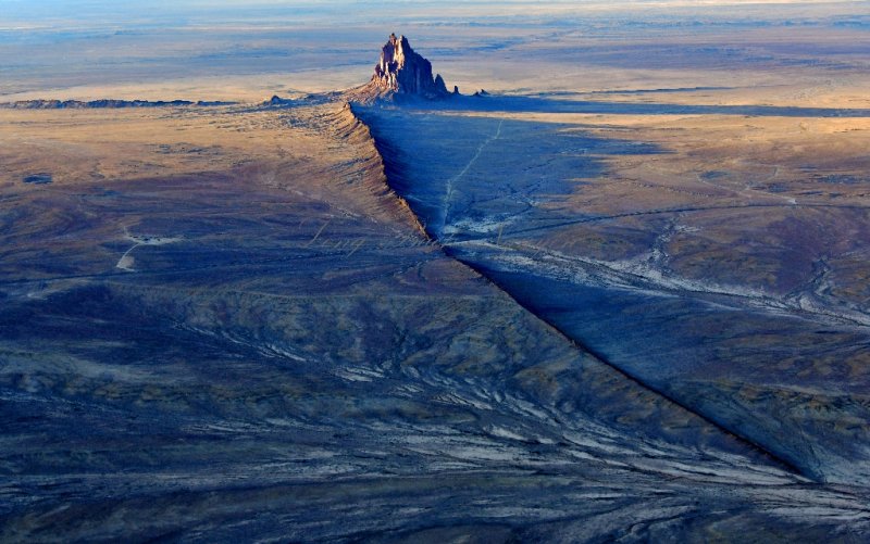 Ship Rock, known as Tse Bitai, or the winged rock in Navajo, New Mexico 794 