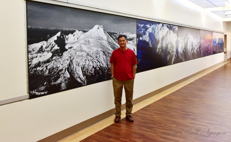 Major Peaks in Cascade Mountains Range at VA Hospital in Seattle Beacon Hill, Washington 100  