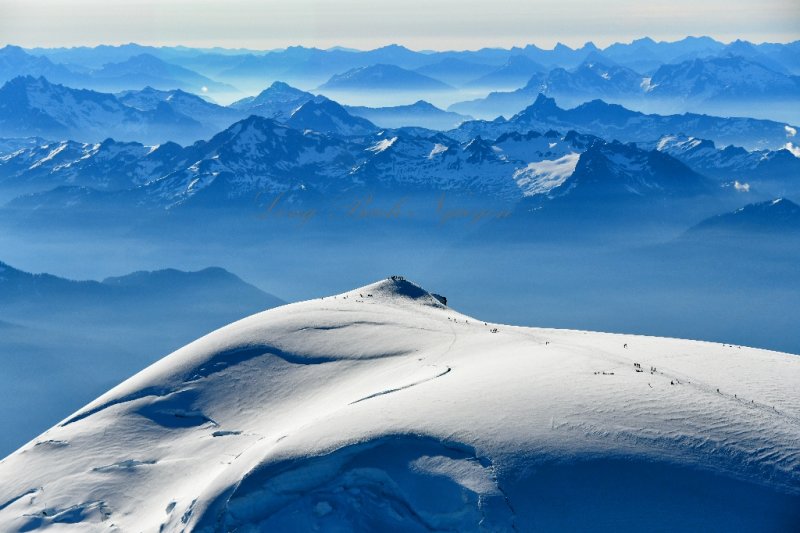  Climbers at Grant Peak on Mt Baker, Hagan Mt, Mt Blum, Mt Despair, Trappers Peak, Damnation Peak, Crescent Creek Spires 