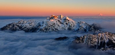 The Brothers and St Peters Dome and Mount Rainier, Washington 675  