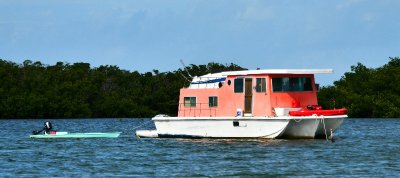 Colorful boats in Littlle Basin, Islamorada, Florida Keys, Florida 527 