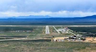 Taos Regional Airport runway 22 on short final in CJ1, Taos, New Mexico 063 