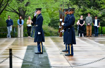 Changing of the Guard, The Tomb of the Unknown Soldier or the Tomb of the Unknowns, Arlington National Cemetery, Virginia 614 