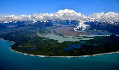 Fairweather Glacier, Fairweather Lake, Mount Fairweather,  Mt Salisbury, Glacier Bay National Monument, Alaska 720
