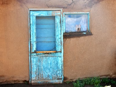 Blue Door and Window, Taos Pueblo, New Mexico 294 