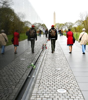Vietnam War Memorial and Reflection, Washington Monument, Washington District of Columbia 918