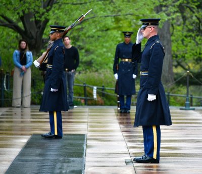 Changing of the Guard, The Tomb of the Unknown Soldier or the Tomb of the Unknowns, Arlington National Cemetery, Virginia 599 