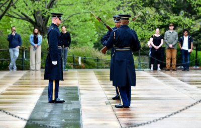 Changing of the Guard, The Tomb of the Unknown Soldier or the Tomb of the Unknowns, Arlington National Cemetery, Virginia 615a