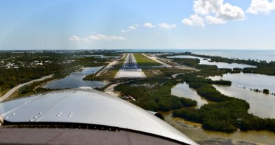 Landing at Key West Airport, Key West, Florida 482 