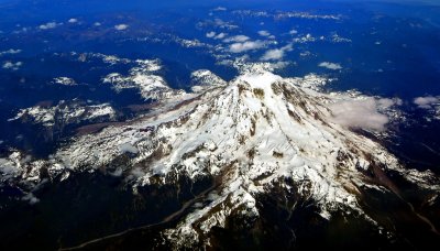 Mt Rainier National Park from 39,000 feet,  Washington 289 