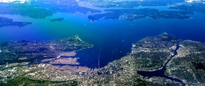 Downtown Seattle, West Seattle, Lake Union, Ship Canal, Queen Anne, Interbay, Magnolia, Puget Sound, Bainbridge Island 