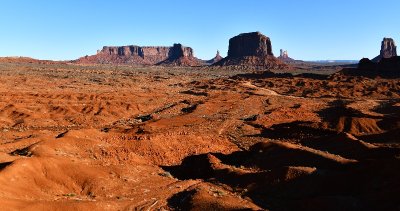 Monument Valley 17 Miles Loop, The View Hotel,  Merrick Butte, West Mitten, Sentinel Mesa, Big Chief, Bear and Rabbit Summit 