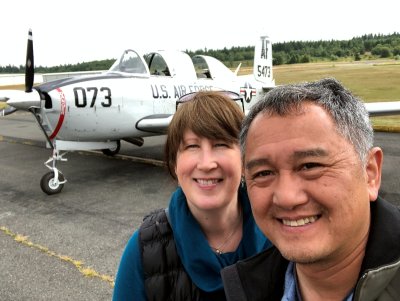 Katherine and I in front T-34A 1711