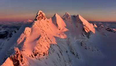 Three Fingers Mountain and Lookout with Glacier Peak, Cascade Mountains, Washington 438  