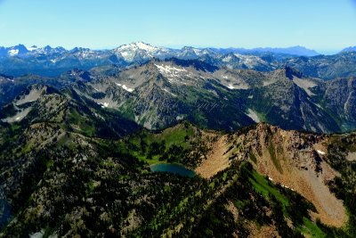 Cradle Lake, The Cradle, Mount Daniel, Lemah Mountain, Overcoat Peak, Chimney Rock, 881 