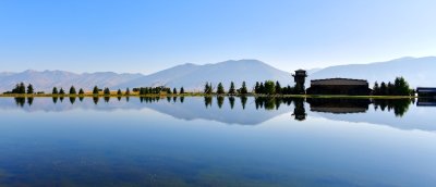 Perfect Reflection of House and Control Tower, Idaho 085