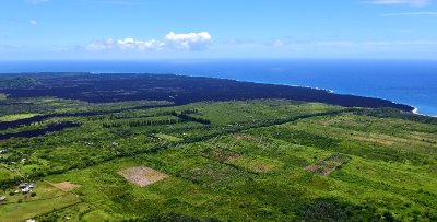 2018 Lava Flow from East Rift Zone across Pahoa landscape, Hawaii 1144 