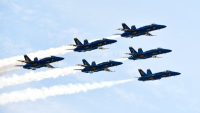 Blue Angels over Boeing Field, Seafair 2019, Seattle, Washington 208  