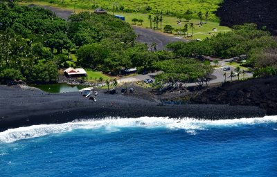 Isaac Hale Beach Park, Black Sand Beach, Pohoiki Bay,  Pohoiki Road and Kapoho-Kalapana Road, 2018 Lava Flow, Pohoiki, Hawaii  
