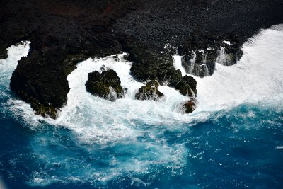 Crashing waves on new 2018 lava flow, Lower Puna, Big Island of Hawaii 1223 
