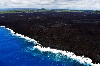 2018 Lower Puna Eruption buried Kapoho, Vationland Hawaii, Kapoho Bay, Kapoho Point, Green Mountain, Big Island of Hawaii 1227 