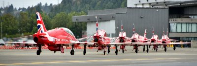 Royal Air Force Red Arrows at Boeing Field, King County International Airport, KBFI, Seattle 328