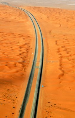 Saudi highway across Saudi Desert, Saudi Arabia 1518 